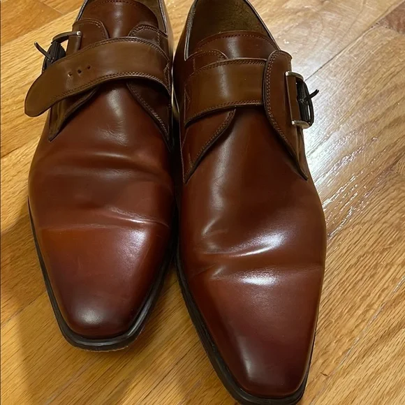 Magnanni Brown Leather Oxfords Classic Formal Shoes - Picture 5 of 5